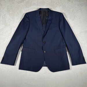 Hugo Boss Reda Blazer Men Size 42R Blue 100% Wool Super 110 Two-Button Jacket